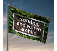 Dortoir drôle d'enfance résolvant : un voyage à travers la nature - Drapeau mancave - Accessoires pour homme - Pour chambre de garçon (60 x 90 cm)