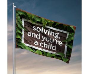 Dortoir drôle d'enfance résolvant : un voyage à travers la nature - Drapeau mancave - Accessoires pour homme - Pour chambre de garçon (60 x 90 cm)