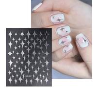 Dorure Marbre Motif Laser Curseurs Autocollants Pour N64.3d Lignes De Vague Nail Art Document Floraison D¿¿Calque Manucure Accessoires Btf-S31 - Type So-087 Sliver