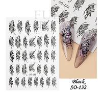 Dorure Marbre Motif Laser Curseurs Autocollants Pour N64.3d Lignes De Vague Nail Art Document Floraison D¿¿Calque Manucure Accessoires Btf-S31 - Type So-132 Black