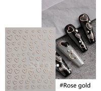 Dorure Marbre Motif Laser Curseurs Autocollants Pour N64.3d Lignes De Vague Nail Art Document Floraison D¿¿Calque Manucure Accessoires Btf-S31 - Type So-163 Rose Gold