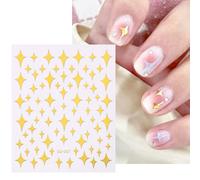 Dorure Marbre Motif Laser Curseurs Autocollants Pour N64.3d Lignes De Vague Nail Art Document Floraison D¿¿Calque Manucure Accessoires Btf-S31 - Type So-087 Gold
