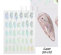 Dorure Marbre Motif Laser Curseurs Autocollants Pour N64.3d Lignes De Vague Nail Art Document Floraison D¿¿Calque Manucure Accessoires Btf-S31 - Type So-132 Laser