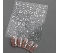 Dorure Marbre Motif Laser Curseurs Autocollants Pour N64.3d Lignes De Vague Nail Art Document Floraison D¿¿Calque Manucure Accessoires Btf-S31 - Type So-223 Sliver #A