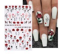 Dorure Marbre Motif Laser Curseurs Autocollants Pour N64.3d Lignes De Vague Nail Art Document Floraison D¿¿Calque Manucure Accessoires Btf-S31 - Type F854