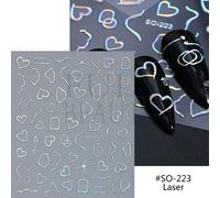 Dorure Marbre Motif Laser Curseurs Autocollants Pour N64.3d Lignes De Vague Nail Art Document Floraison D¿¿Calque Manucure Accessoires Btf-S31 - Type So-223 Laser #A
