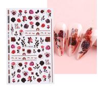 Dorure Marbre Motif Laser Curseurs Autocollants Pour N64.3d Lignes De Vague Nail Art Document Floraison D¿¿Calque Manucure Accessoires Btf-S31 - Type F858