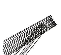 DoRysk Lot de 12 rayons de vélo droits Pillar - Calibre 14 G - 2,0 mm - En acier inoxydable original - Triple butted - Rayons de vélo de montagne - Noir (traction droite 266 mm)