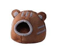 DoRysk Niche confortable pour chat et chat - Forme mignonne - Niche confortable pour chats - Lit doux et auto-chauffant (marron, S)