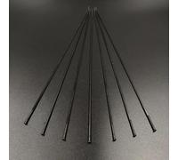 DoRysk Pillar PSR 1423 Lot de 10 sabots de vélo à lame plate Calibre 14 G 2,0 mm en acier inoxydable à traction droite Noir 284 mm