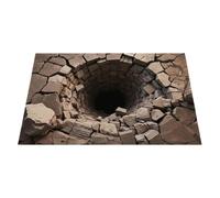 Dos à illusion optique - Tapis lavables antidérapants,Illusion optique dynamique à effet visuel trou du dos | Antidérapant pour les , les amis de la , les étudiants, les hommes, les