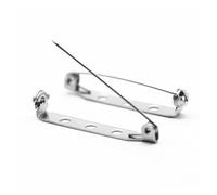 Dos de broche, Grandes broches en acier inoxydable, outil de couture, aiguille for bricolage, fabrication bijoux, 20 pièces/lot(32 mm)
