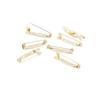 Dos de broches, 10 pièces/lot broches de Base de Clip broches broches Base vierge for fournitures de fabrication de bijoux à bricoler soi-même(Gold2,25 mm)