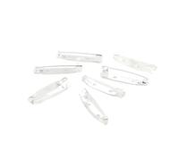 Dos de broches, 10 pièces/lot broches de Base de Clip broches broches Base vierge for fournitures de fabrication de bijoux à bricoler soi-même(Silver,30 mm)