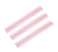 Dos de Reliure en Plastique de 12 Mm, capacité de 85 Feuilles, Paquet de 10, Conception à 34 Trous, Anneaux Légers Réutilisables, Brillante, Usage Pratique au Bureau, à (Rosâtre)