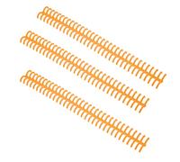 Dos de Reliure en Plastique de 12 Mm, capacité de 85 Feuilles, Paquet de 10, Conception à 34 Trous, Anneaux Légers Réutilisables, Brillante, Usage Pratique au Bureau, à (ORANGE)