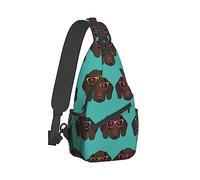 dos décontracté, dos, un chien pointeur à poil court dans des lunettes Art épaule sac à bandoulière dos, sac à livres, sacs de sport dos dos d'extérieur pour homme femm