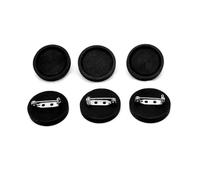 Dos d'épingle de broche Dos d'épingle de fermoir D Base de broche cabochon en bois et acier inoxydable, plusieurs tailles, noir, lot de 10(Onecolor,20mm)