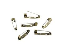 Dos d'épingles, broches de broche, base de clip, résultats vierges for fournitures de fabrication de bijoux à bricoler soi-même, 30 pièces(Copper,30 mm 2 hole)