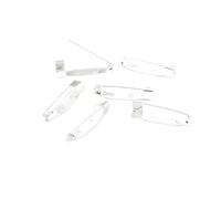 Dos d'épingles, broches de broche, base de clip, résultats vierges for fournitures de fabrication de bijoux à bricoler soi-même, 30 pièces(Silver,35 mm 3 hole)