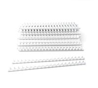 Dos en plastique spirale pour reliure, 21 anneaux de diamètre 12 mm, format A4, capacité 56-80 feuilles, couleur noire, lot de 100 pièces