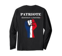 [Dos] Force Drapeau français Patriotisme Poing levé Patriote Manche Longue
