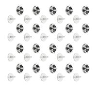 Dos rond pour badge de 25 mm de diamètre en acier inoxydable robuste pour une utilisation professionnelle, 6mm, Comme décrit