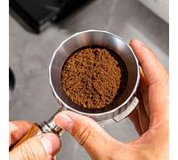 Dosage en aluminium pour porte-filtre à café - Distribution anodisée pour bague compatible avec 51 mm, 53 mm et 58 mm pour porte-filtres de type anneau - Noir (blanc (pour 53 mm)