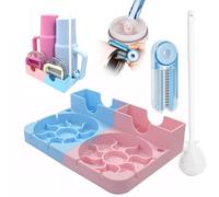 Dosanlues Séchoir à bouteilles d'eau en silicone de qualité alimentaire, séchage rapide pour accessoires de tasses Stanley, bouteille d'eau, tasse, gobelet, tasses, tasses de voyage (rose + bleu)