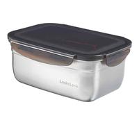 Dose Inventaire Inox 1,1 L avec Du Noir Couvercle Rangement Cuisine Manger