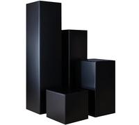 Dosenritter | Lot de 4 boîtes de conservation carrées / boîtes à thé en métal hermétiques aux arômes | Modernes, différentes tailles | Également idéales comme boîte à café ou à épices