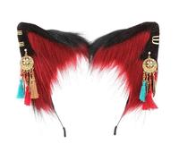 DOSERTY Bandeau d'oreille en peluche avec boucles d'oreilles ethniques - Bandeau en peluche pour les amateurs de cinéma - Bandeau de diffusion en direct - Taille adulte - Maquillage pour le lavage du