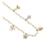 DOSERTY Beau collier cœur et papillon symbole d'amour bijoux de rencontre collier clavicule chaîne pour l'élégance quotidienne bijoux de rendez-vous, taille unique, Comme décrit, Comme décrit.
