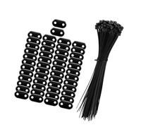 DOSERTY Brise-vue - Clips de fixation avec attaches de câble pour clôtures de jardin extérieures, balustrades de balcon