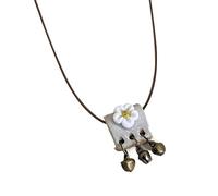 DOSERTY Chaîne de cou chinoise vintage ethnique, bijou de cou rétro tempérament perlé chaîne clavicule à porter au quotidien, taille unique, Comme décrit, Comme décrit.