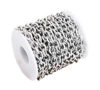 DOSERTY Chaîne Rolo en acier inoxydable pour collier, composants de fabrication de bijoux en métal, accessoires faits à la main, kit de collier, taille unique, Comme décrit, Comme décrit.