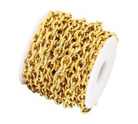 DOSERTY Chaîne Rolo en acier inoxydable pour collier, composants de fabrication de bijoux en métal, accessoires faits à la main, kit de collier, taille unique, Comme décrit, Comme décrit.