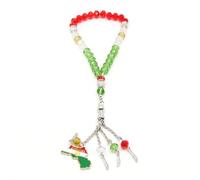 DOSERTY Chapelet de prière avec 33 perles - Motif carte du Kurdistan - Pendentif drapeau