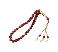 DOSERTY Chapelet Tasbih en verre avec 33 perles pour prière et pleine conscience chez les hommes et les femmes, taille unique, Comme décrit, Comme décrit.