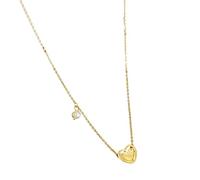 DOSERTY Collier avec pendentif en forme de cœur avec inscription « Love » et inscription « Love » - Chaîne longue réglable - Pour filles, taille unique, Comme décrit, Comme décrit.