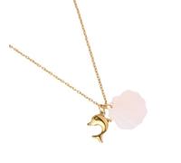 DOSERTY Collier ras du cou en acier inoxydable avec pendentif dauphin/tortues de mer/étoile de mer/coquillages, longueur réglable, collier pour femme à porter au quotidien, taille unique, Comme décrit