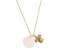 DOSERTY Collier ras du cou en acier inoxydable avec pendentif dauphin/tortues de mer/étoile de mer/coquillages, longueur réglable, collier pour femme à porter au quotidien, taille unique, Comme décrit