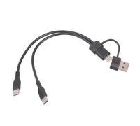 DOSERTY Convertisseur de casque type C + USB vers 2 câbles de remplacement pour ordinateur portable USB C Splitter