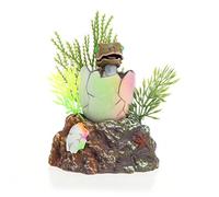 DOSERTY Décorations d'aquarium Petits ornements bébé dinosaure pour poissons pour animaux aquatiques fournitures pour animaux de compagnie avec tuyau d'air, chauffage d'aquarium, thermomètres, gravier