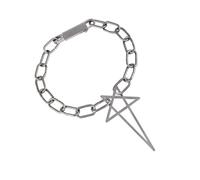 DOSERTY Élégant collier à fermoir unique 17 - Collier unisexe en métal texturé - Convient pour un usage quotidien simple, taille unique, Comme décrit, Comme décrit.