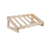 DOSERTY Étagère à vin en bois massif naturel moderne bucolique pour maison, pubs, décoration multifonctionnelle, solution de rangement, présentoir à boissons en bois massif