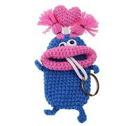 DOSERTY Étui de protection pour clés de voiture, motif monstres de la bouche de saucisse, pochette de protection amusante pour femmes et hommes tricotés à la main, porte-clés, pochette porte-clés, C