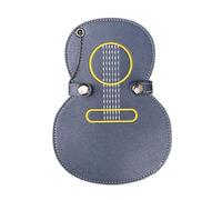 DOSERTY Étui pour médiator de guitare brodé, pratique en cuir PU, étui de rangement tendance pour les amateurs de musique, support de médiator de guitare brodé, bleu, Taille unique