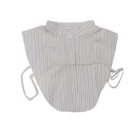 DOSERTY Faux col rayé multifonction pour pulls et robes, bretelles réglables, demi chemise, chemisier insert pour pulls, robes, blanc, Pointed collar