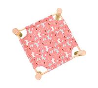 DOSERTY Lit de camp confortable en bois pour petit animal - Accessoires pour hamster - 2 tailles - Facile à assembler
